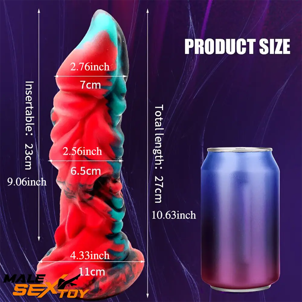 10.63in Super Fantasy Big Silicone Soft Dildo For Anal Vaginal Massage Male Sex Toy