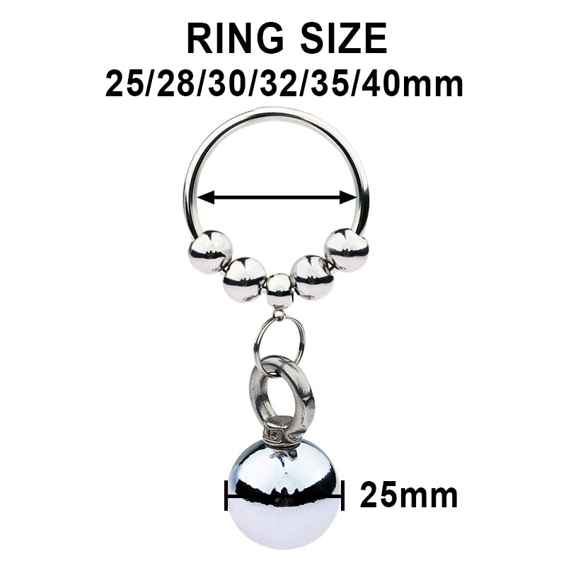 Heavy Metal Locking Testicular Pendant Penis Weight Stretchers Male sex toy