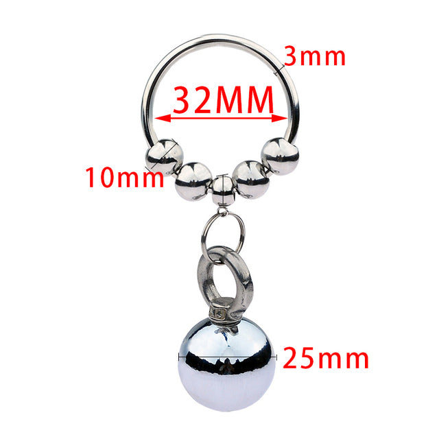 Heavy Metal Locking Testicular Pendant Penis Weight Stretchers Male sex toy