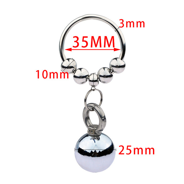 Heavy Metal Locking Testicular Pendant Penis Weight Stretchers Male sex toy