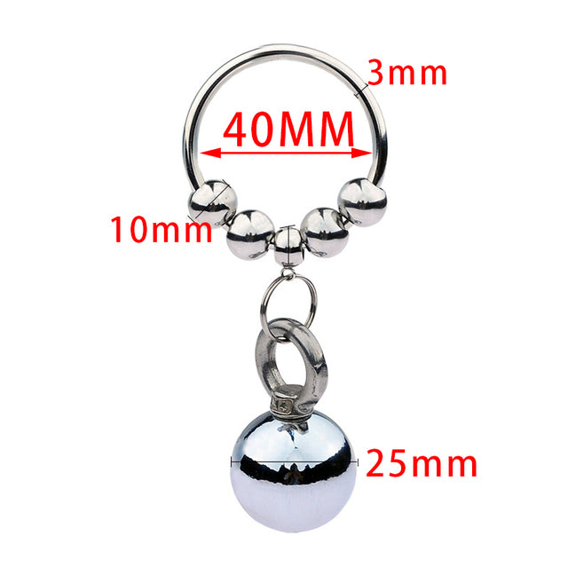Heavy Metal Locking Testicular Pendant Penis Weight Stretchers Male sex toy