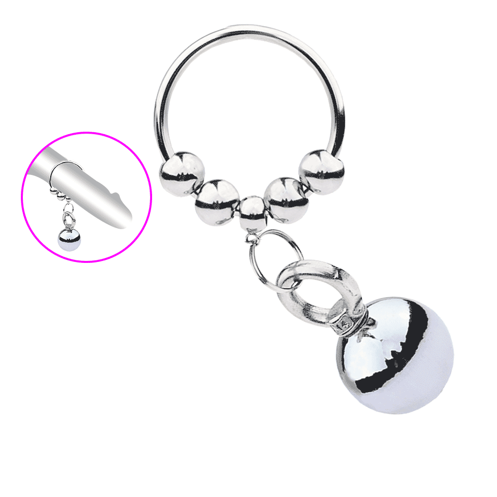 Heavy Metal Locking Testicular Pendant Penis Weight Stretchers Male sex toy