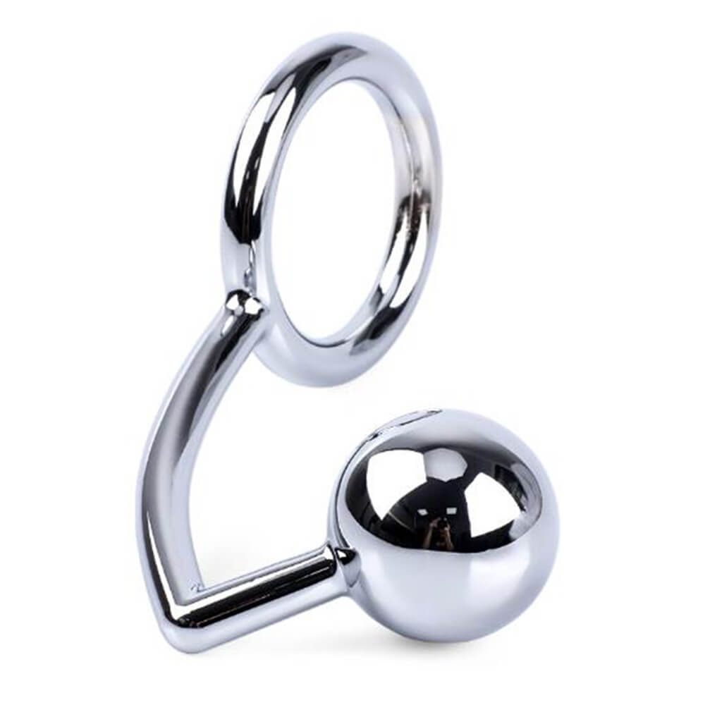 40/45/50mm Metal Anal Hook With Penis Ring Anal Plug Sex Toy Male sex toy