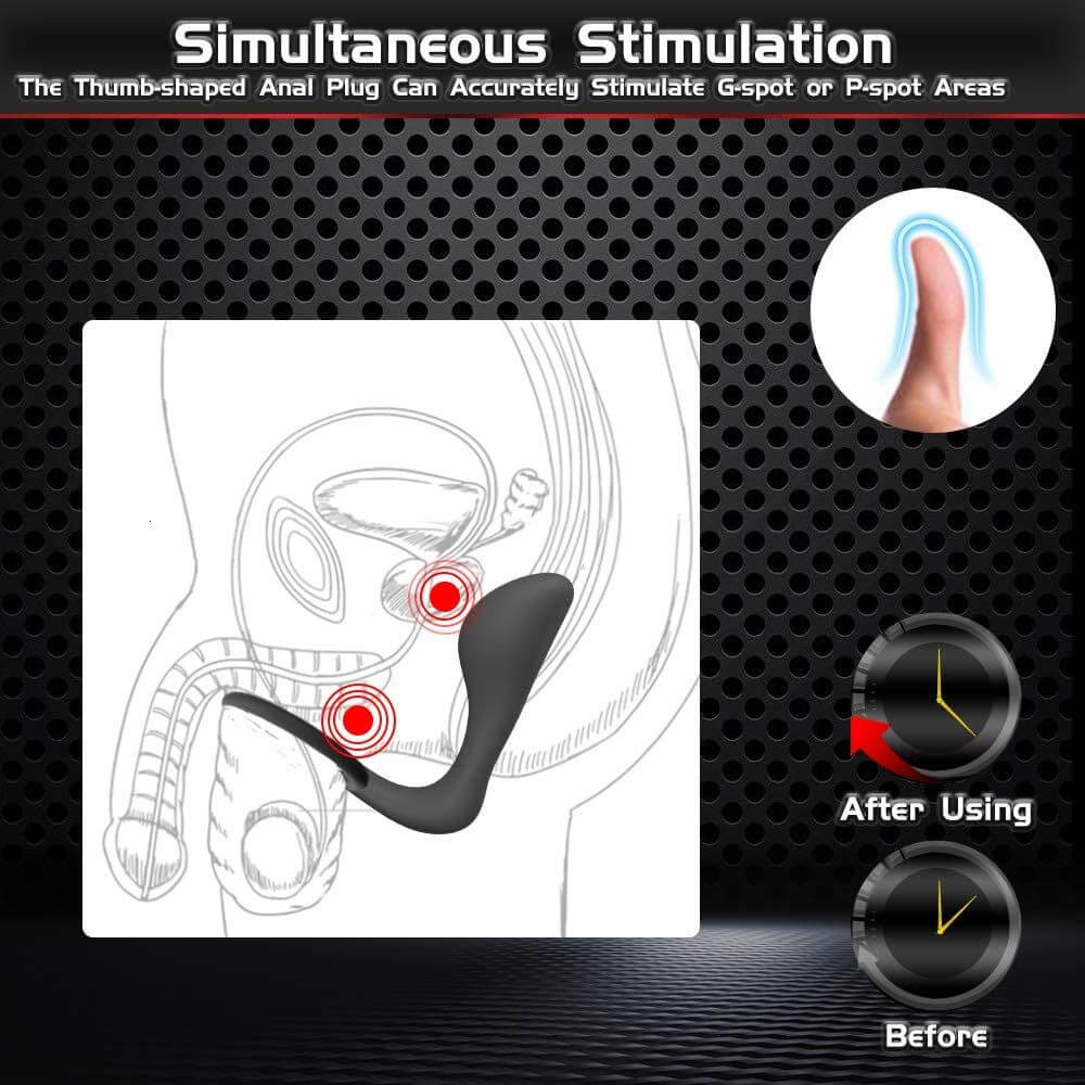 2In1 Anal Plug With Penis Ring For Enhancing Ejaculating Cock Ring Male sex toy