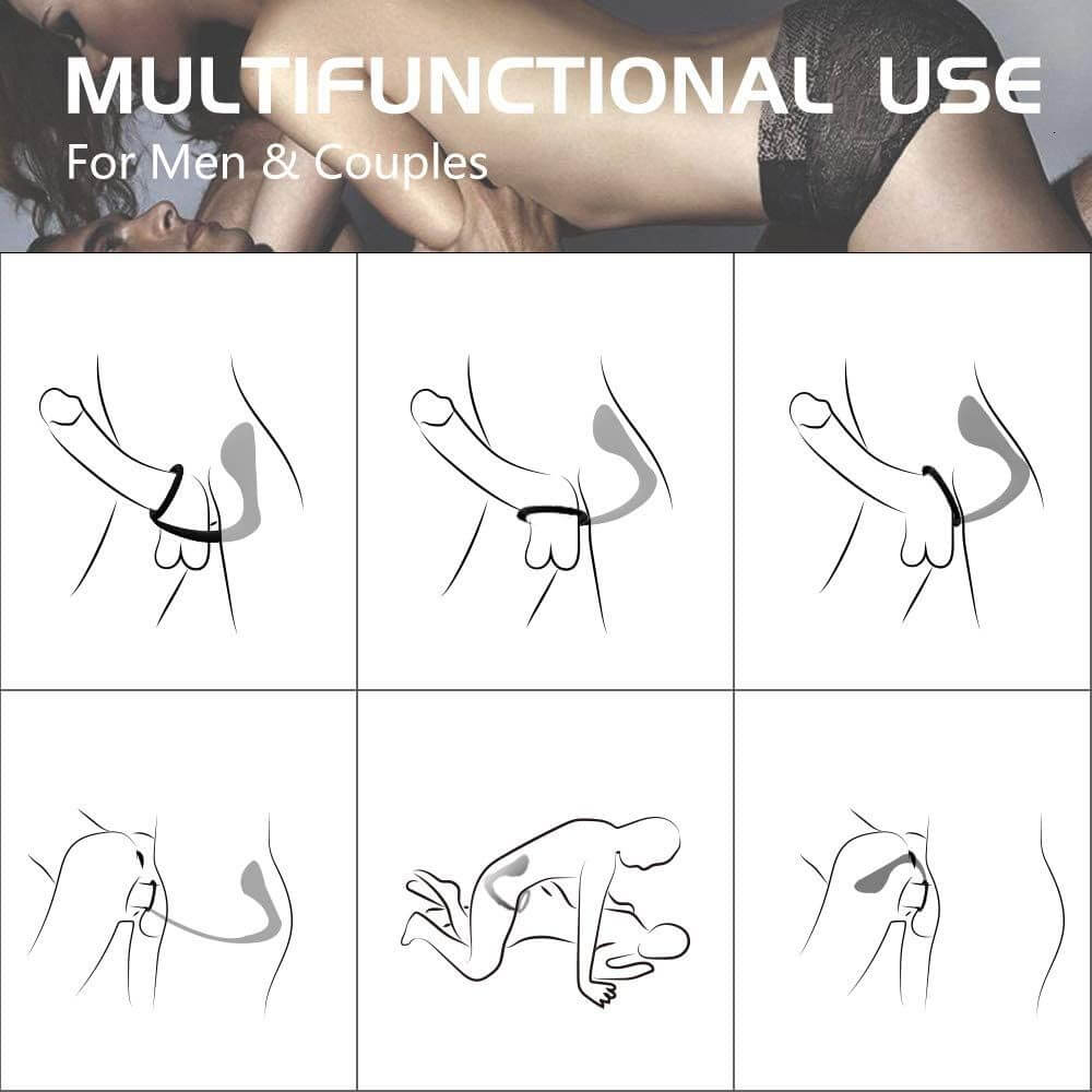 2In1 Anal Plug With Penis Ring For Enhancing Ejaculating Cock Ring Male sex toy