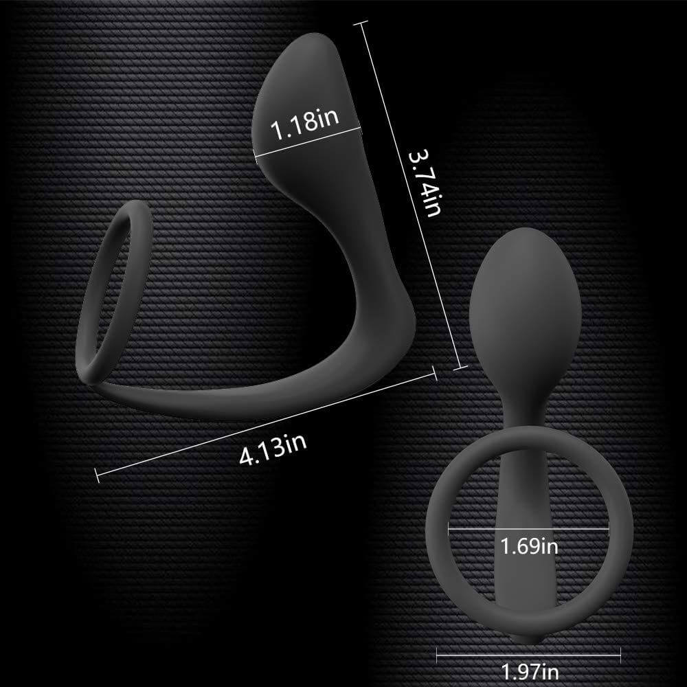 2In1 Anal Plug With Penis Ring For Enhancing Ejaculating Cock Ring Male sex toy