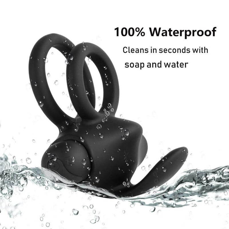 Bullet Double Rings 10 Vibrating Men Penis Ring Male sex toy