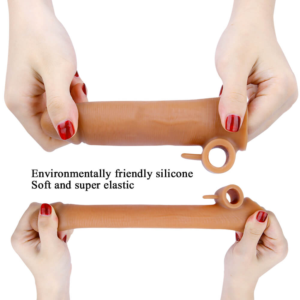 5.9in Soft Elastic Cock Sleeve Extension With Thin Skin For Masturbation Male sex toy