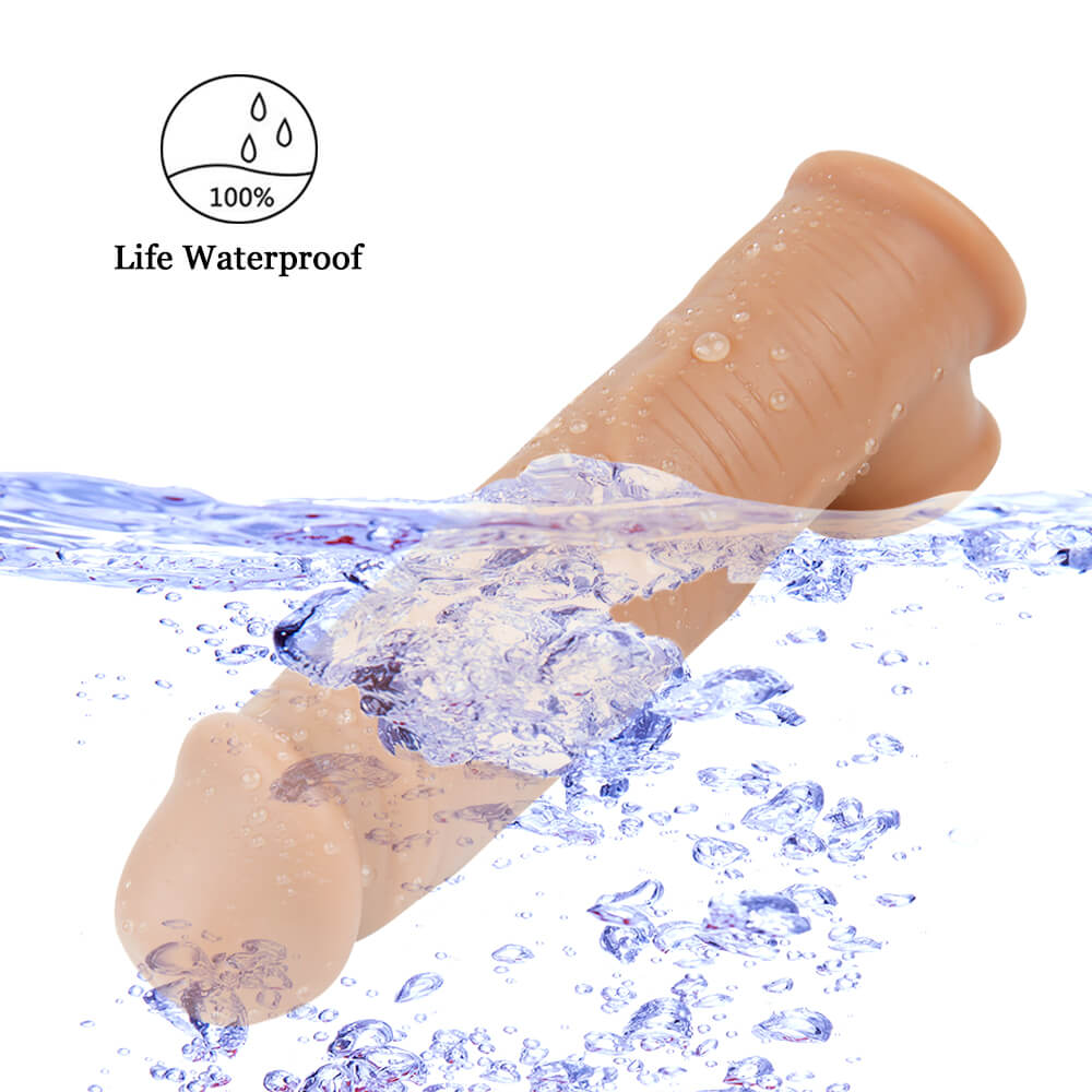 6.3in Super Stretchy Realistic Cock Sleeve Extension With Blue Veins Male sex toy