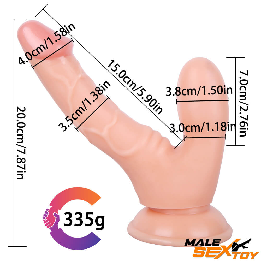 7.87in Real Feel Dildo Two Heads Men Lesbian Fucking Dildo Male sex toy