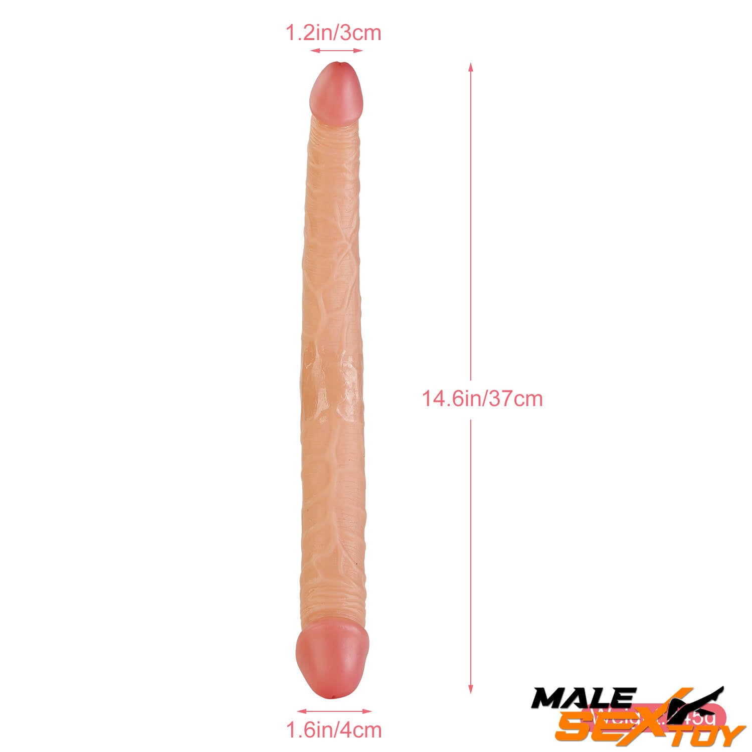14.6in 10.6in Big Small Glans Dual Heads Dildo For Gay Men Male sex toy