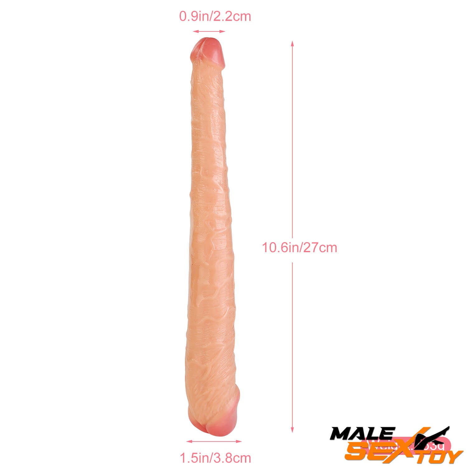 14.6in 10.6in Big Small Glans Dual Heads Dildo For Gay Men