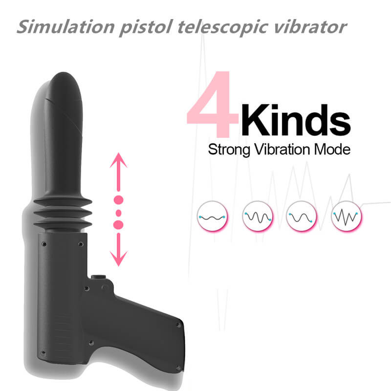 4 Vibrating Modes Telescopic Fucking Dildo Gun Machine For Sex Orgasm Male sex toy