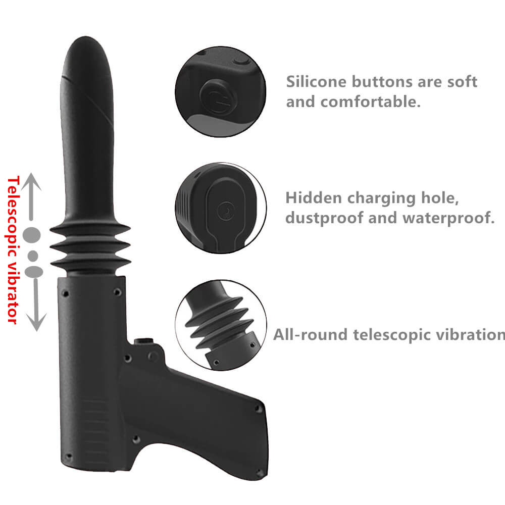 4 Vibrating Modes Telescopic Fucking Dildo Gun Machine For Sex Orgasm Male sex toy