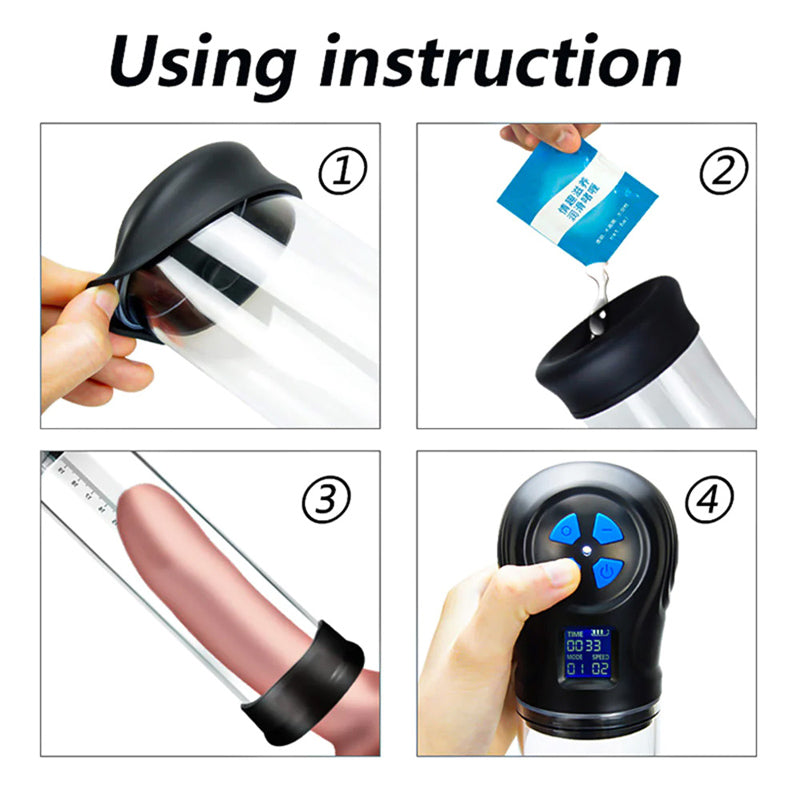 Premium Transparent Auto Electric Sucking Male Penis Pump Male sex toy