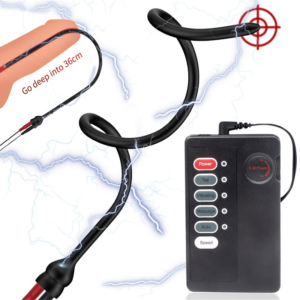Electric Shock Urethral Sounding Vibrating Penis Plug Stopper Bdsm Toy Male sex toy