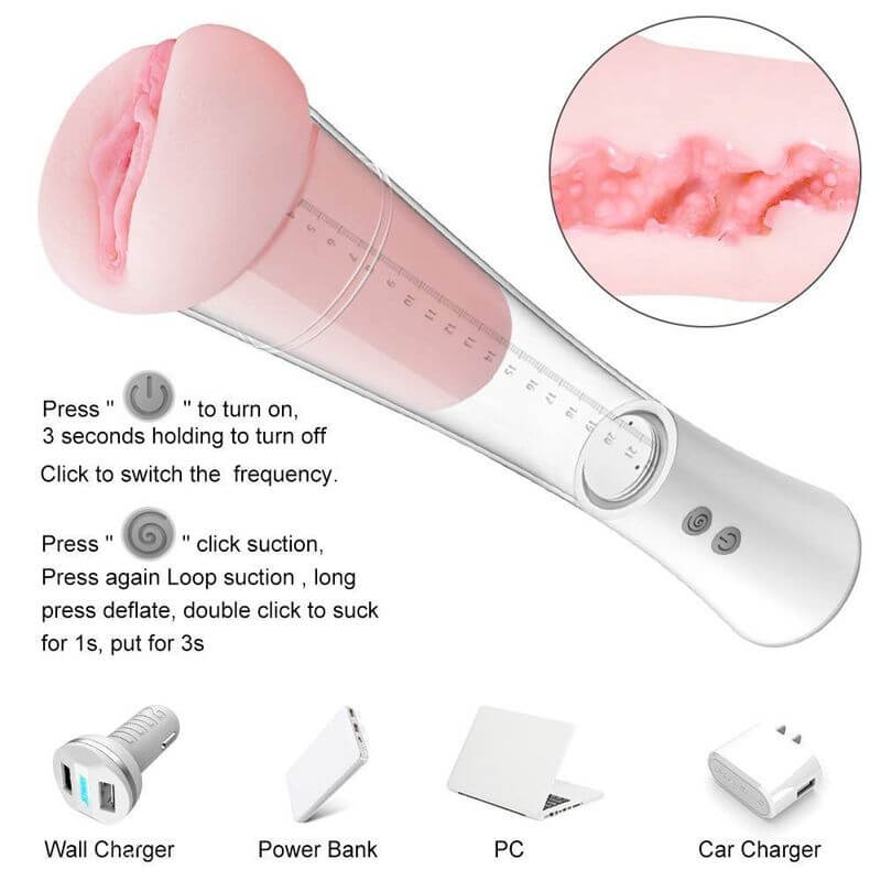 9 Vibrating Modes Sucking Automatic Men Masturbator Penis Pump Male sex toy