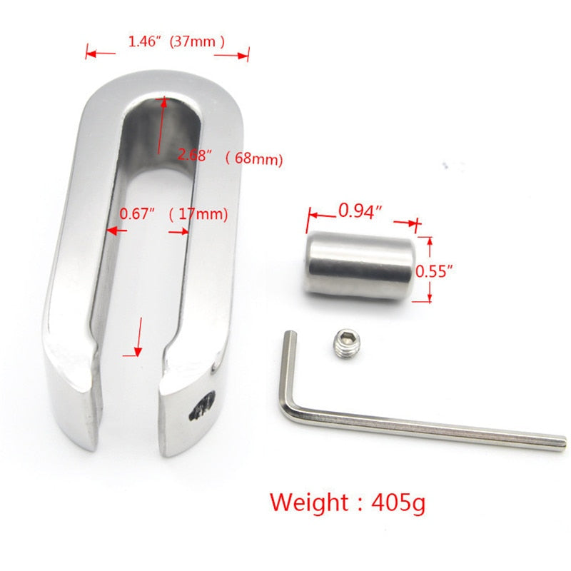Metal Flat Scrotum Pendant Ball Stretcher Penis Weight Restraint Male sex toy