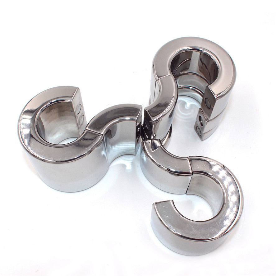 Magnetic Metal Scrotum Ball Penis Weight Stretcher Penis Restraint Male sex toy