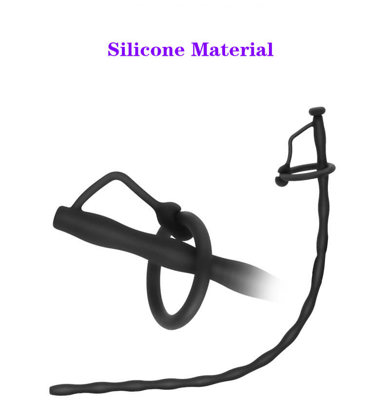 Silicone Hollow Urethral Dilator Penis Plug Irritation Men Sex Toy Silicone Hollow Urethral Dilator Penis Plug Irritation Men Sex Toy