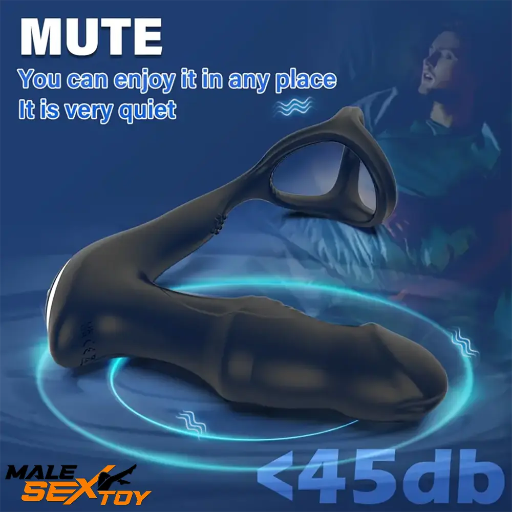 6.18in Unisex Soft Silicone Thrusting Vibrating Wiggling Auto Dildo Male Sex Toy