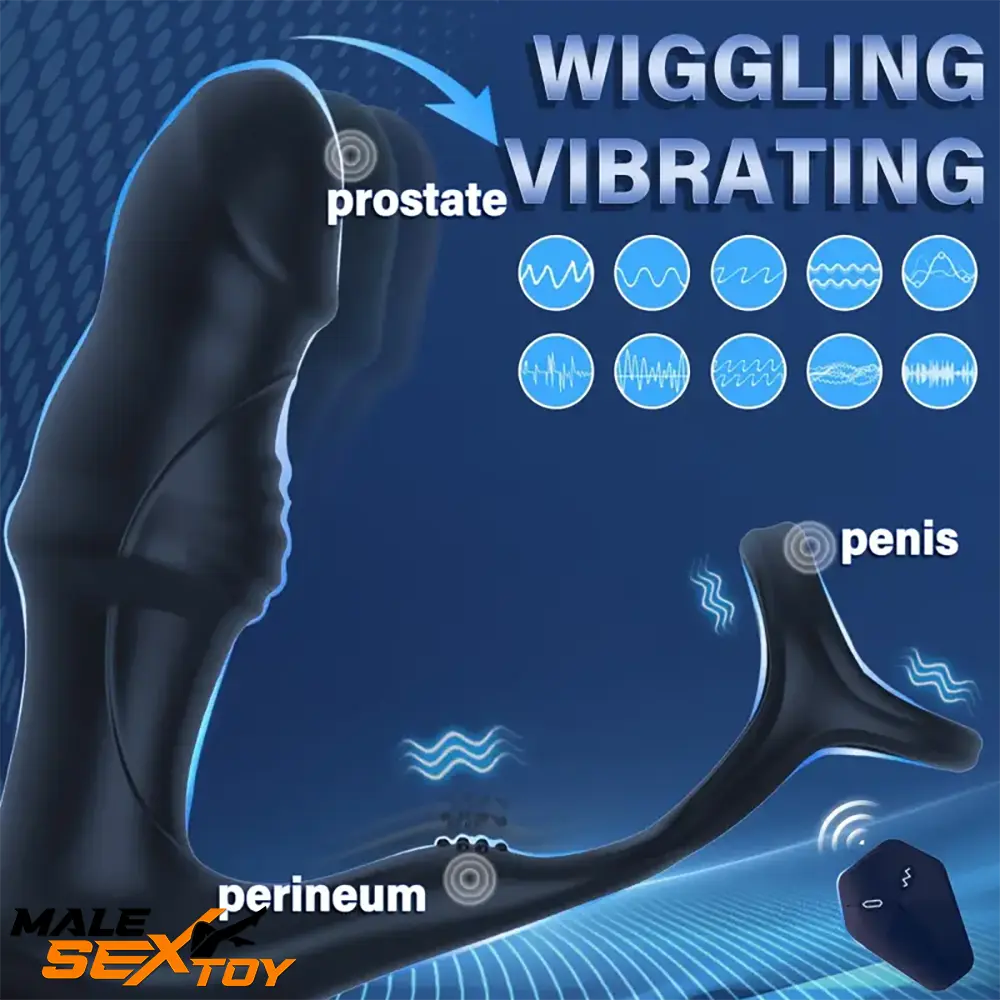6.18in Unisex Soft Silicone Thrusting Vibrating Wiggling Auto Dildo Male Sex Toy