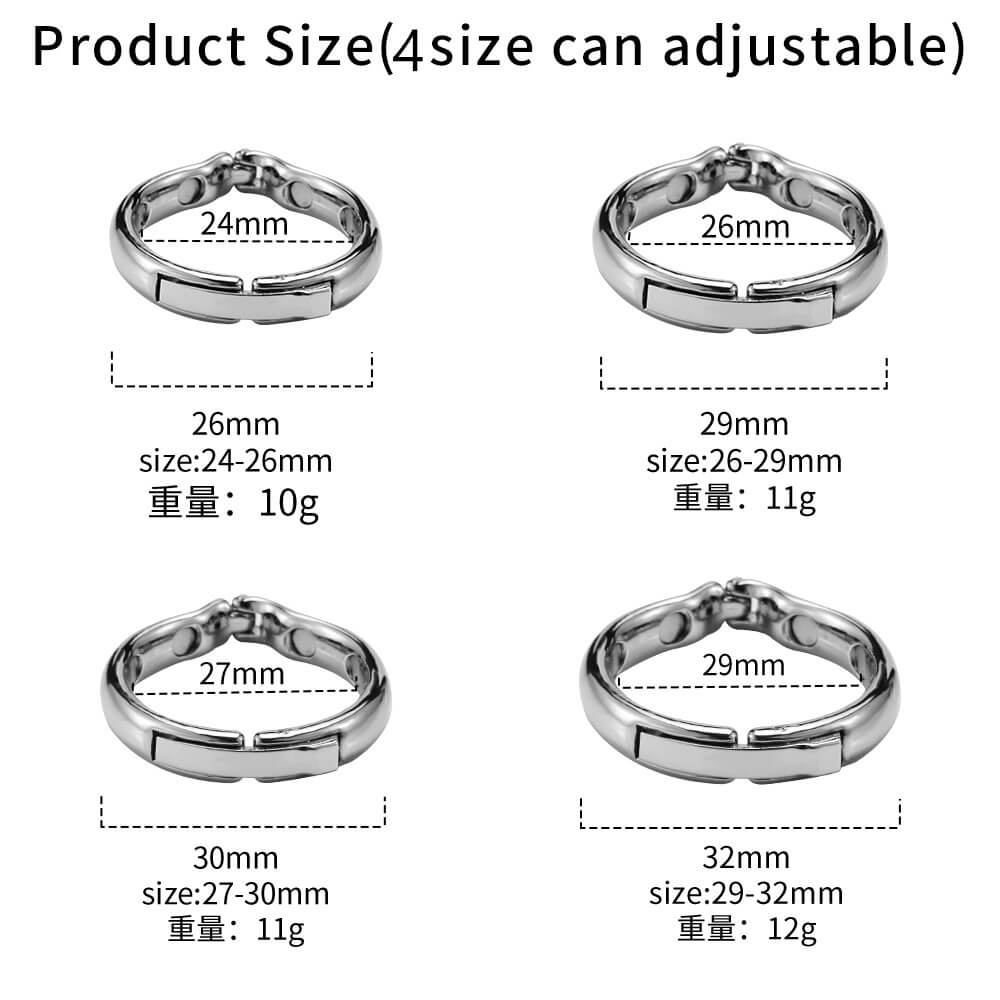 Adjustable Magnet Men Metal Cock Ring Sex Toy Prolong Ejuculation Male sex toy