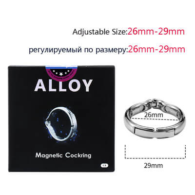 Adjustable Magnet Men Metal Cock Ring Sex Toy Prolong Ejuculation Male sex toy