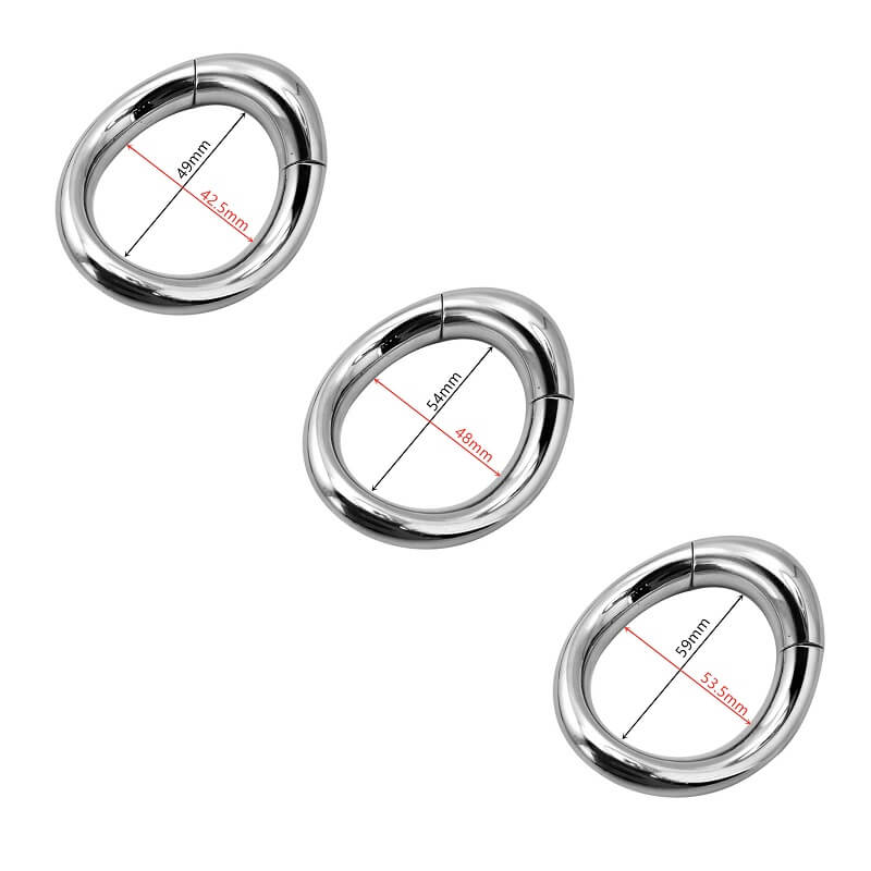 Magnetic Cock Ring Heavy Metal Ball Scrotum Stretcher Delay Ejaculation Male sex toy