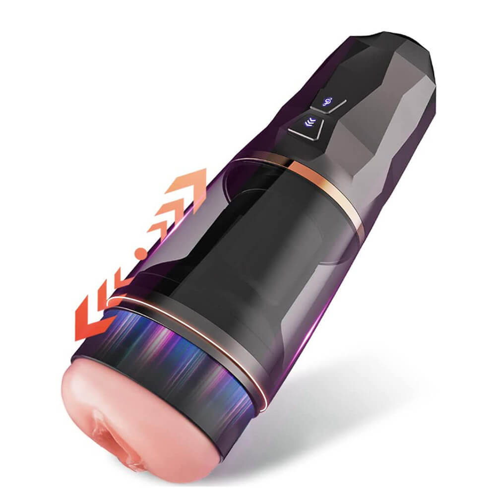 Superb Thrusting 3D Texture Tunnel Vibrating Pocket Pussy Masturbator Male sex toy