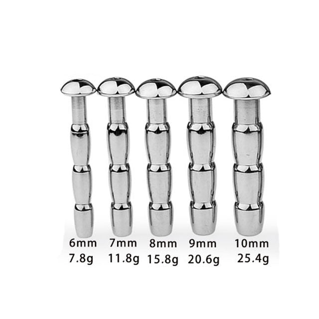 Metal Hollow Urethral Sounding Penis Plug Cum Stopper For Male Sex Male sex toy