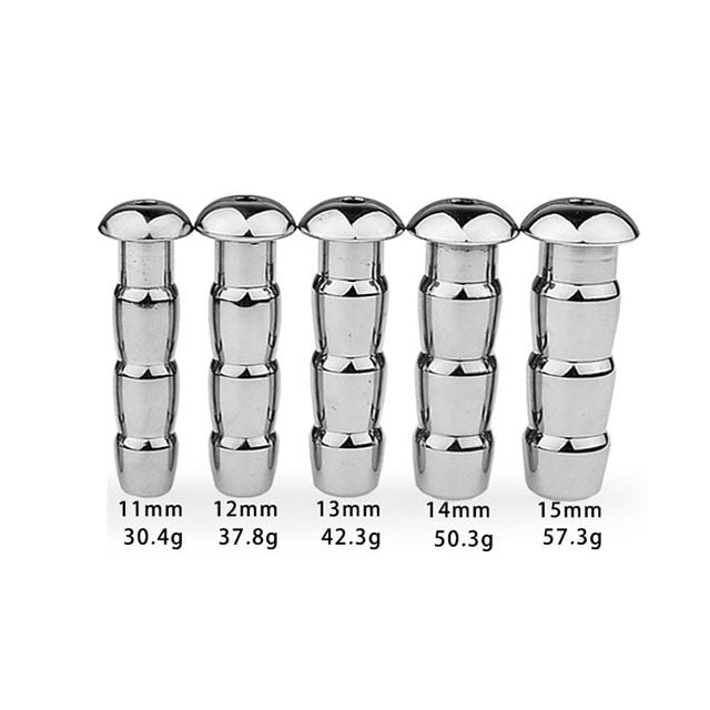 Metal Hollow Urethral Sounding Penis Plug Cum Stopper For Male Sex Male sex toy