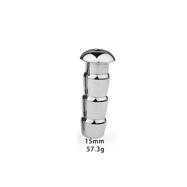 Metal Hollow Urethral Sounding Penis Plug Cum Stopper For Male Sex Male sex toy