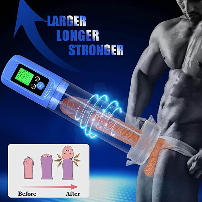 3in1 Multiple Use Automatic Penis Pump Masturbator With Penis Rings Male sex toy