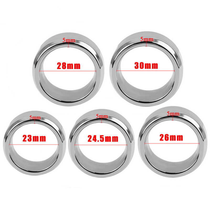 5 Size Stainless Steel Penis Ring Metal Sex Toy for Men Delay Ejaculation Male sex toy
