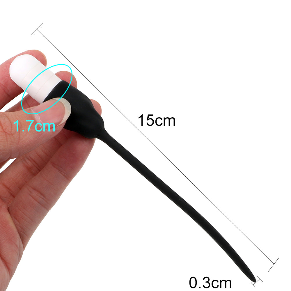 Vibrating Urethral Sounding Dilator Penis Plug Cum Stopper Sex Toy Male sex toy