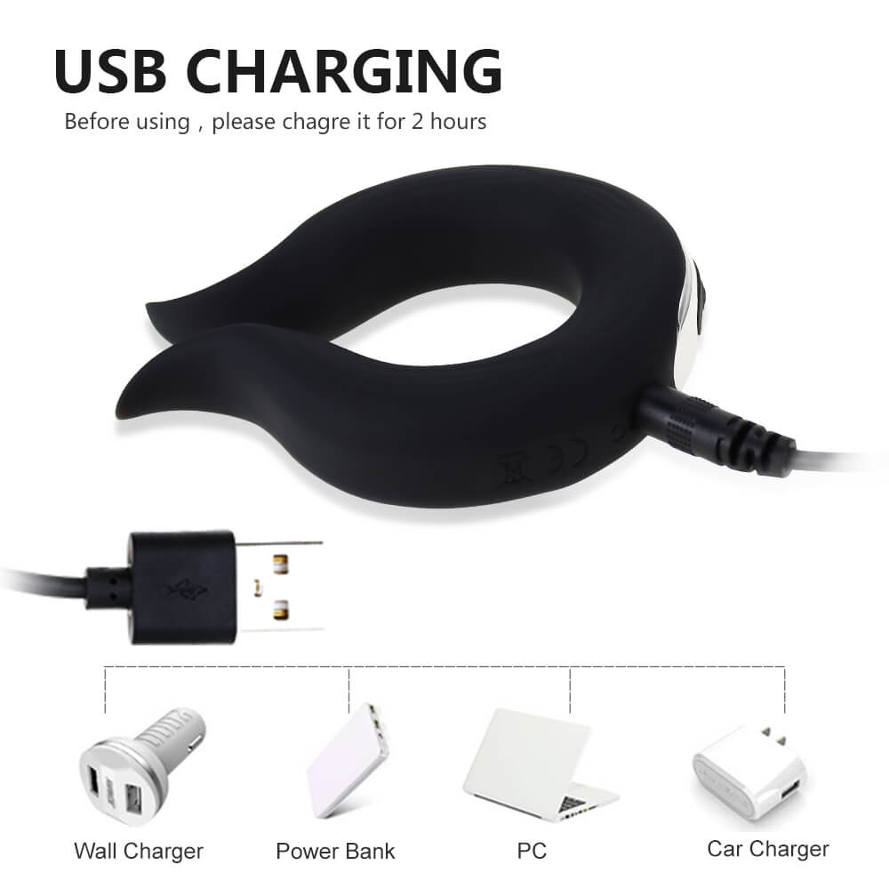 Cock Ring Vibrator Adjustable Delay Ejaculation Longer Harder Device Male sex toy