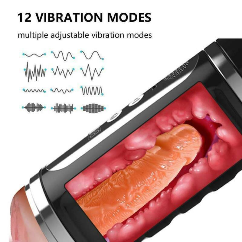 12 Modes Vibrating Pocket Pussy Men Masturbator With Counting Male sex toy
