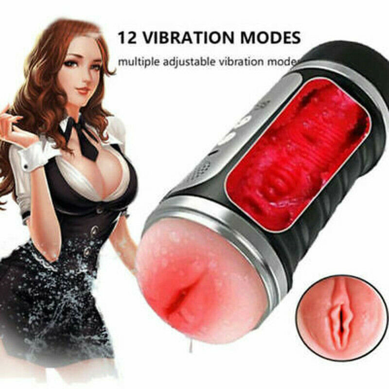 12 Modes Vibrating Pocket Pussy Men Masturbator With Counting Male sex toy