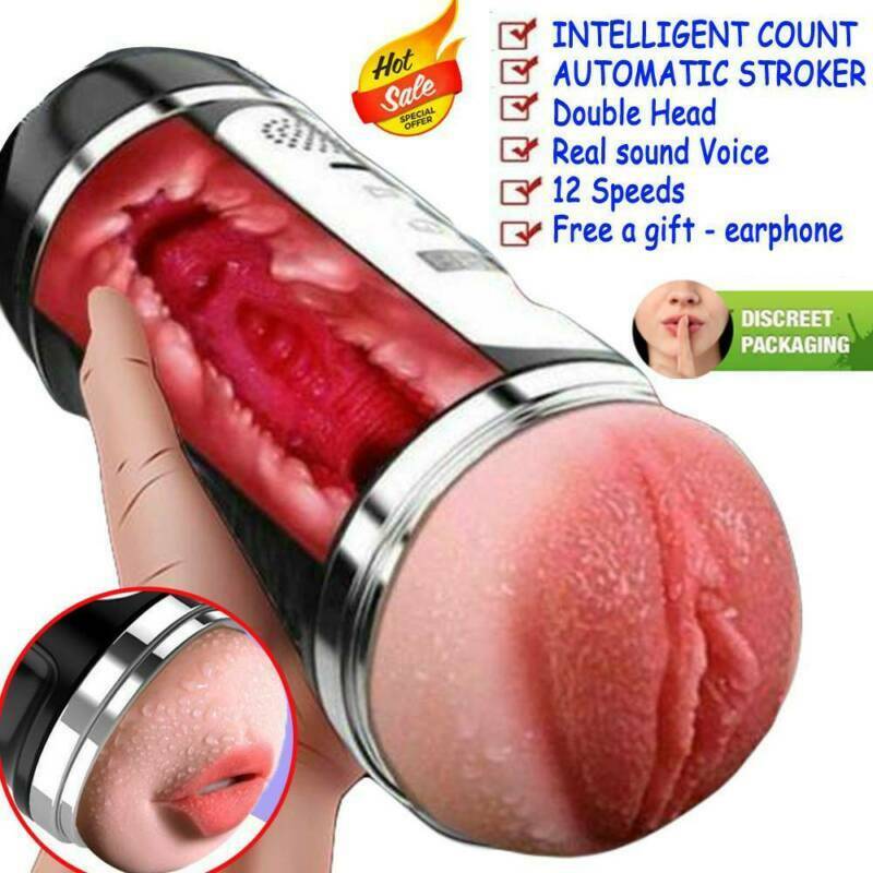 12 Modes Vibrating Pocket Pussy Men Masturbator With Counting Male sex toy
