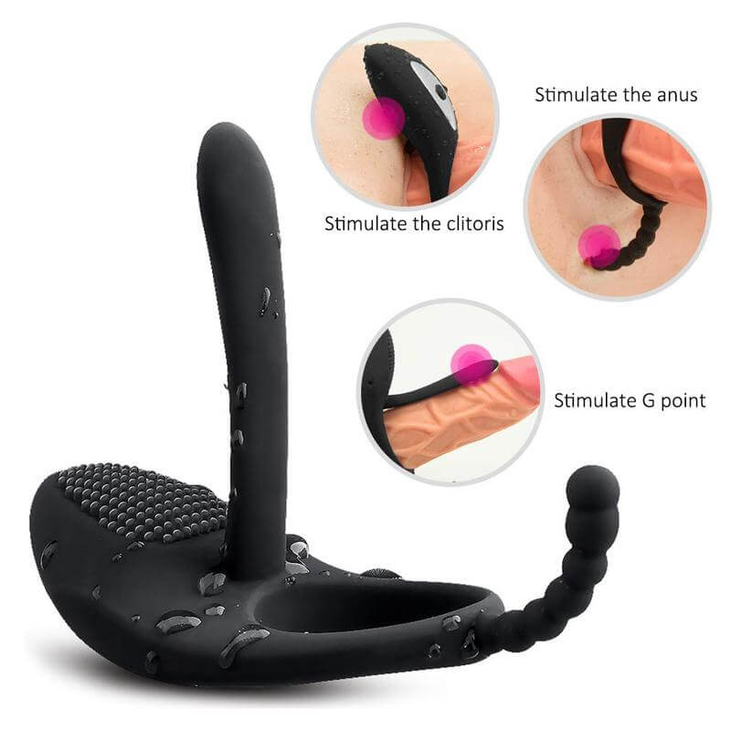 Body Safe Silicone 7 Vibrating Cock Ring For Men Women Male sex toy