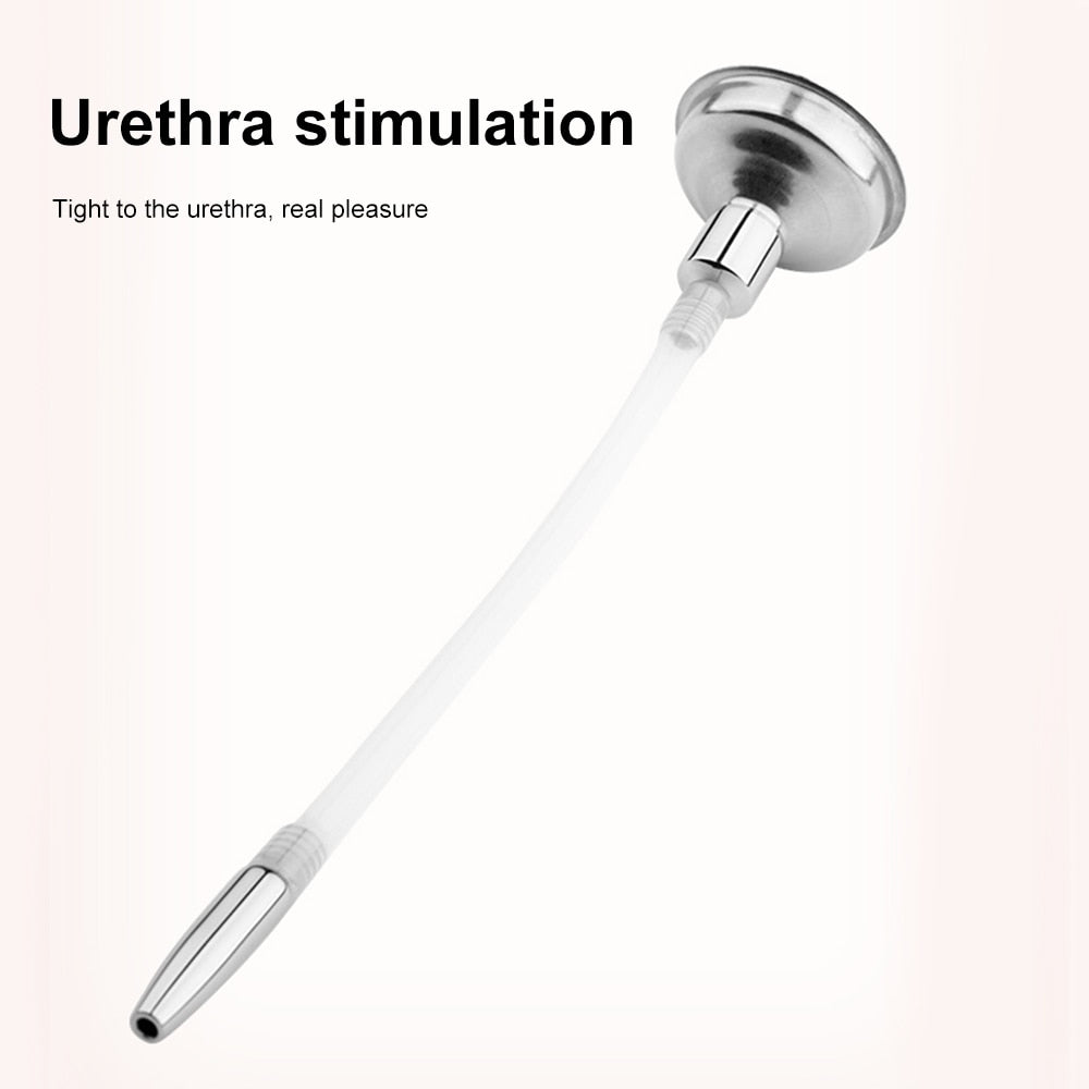 Hollow Urethral Sound Penis Plug Ejaculation Delay Cum Stopper Male sex toy