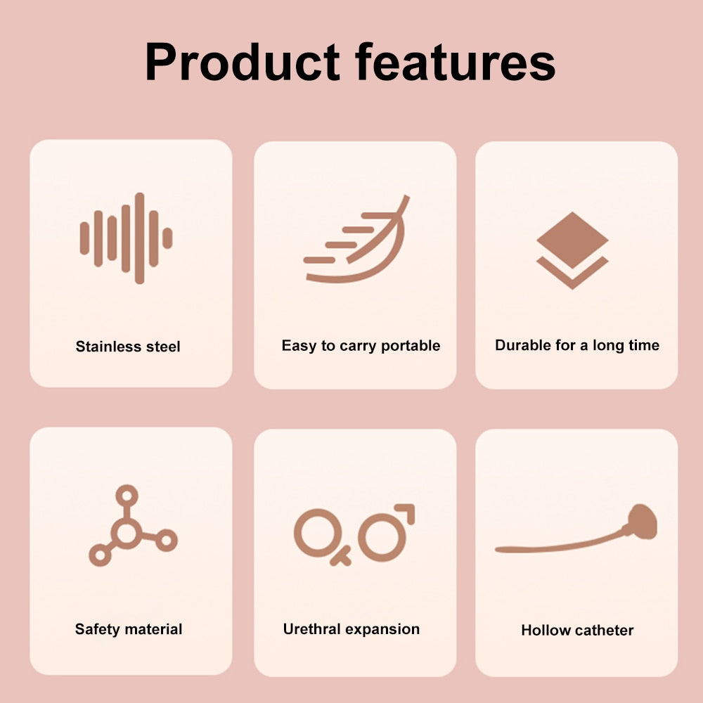 Hollow Urethral Sound Penis Plug Ejaculation Delay Cum Stopper Male sex toy