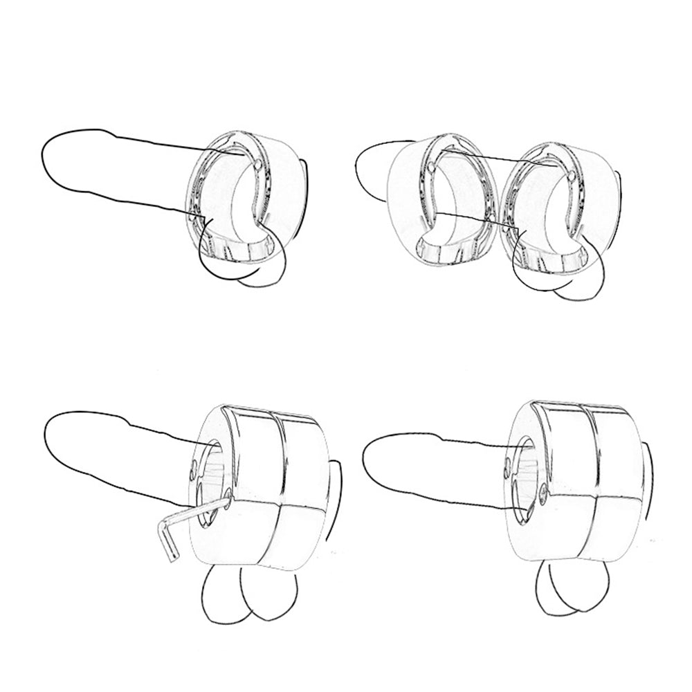 Stainless Steel Scrotal Penis Weights Stretcher Pendant Cock Ring Male sex toy
