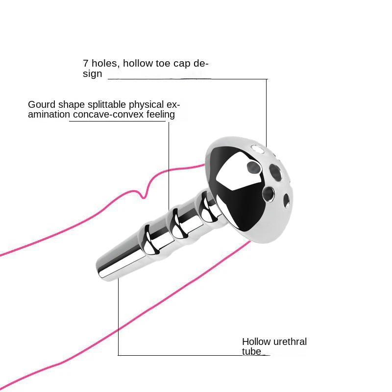 Stainless Steel Hollow Penis Plug Urethral Sound Metal Cum Stopper Male sex toy