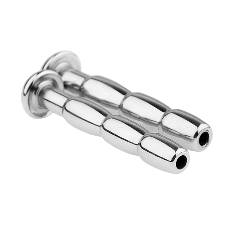 Metal Hollow Urethral Sounding Penis Plug Cum Stopper For Male Sex Male sex toy