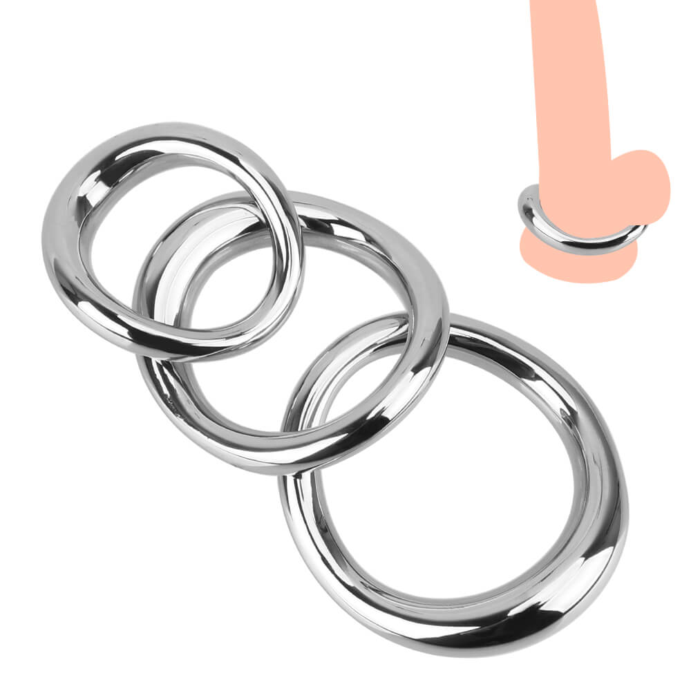 Premium Stainless Steel Cock Ring Sex Toy Metal Scrotum Stretcher Male sex toy
