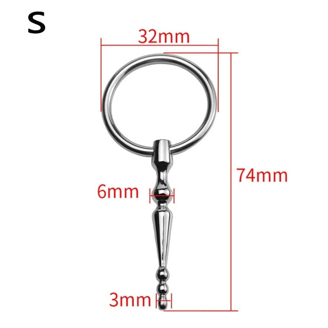 Stainless Steel Penis Plug Urethral Sounding Beads Cum Stopper For Male Male sex toy