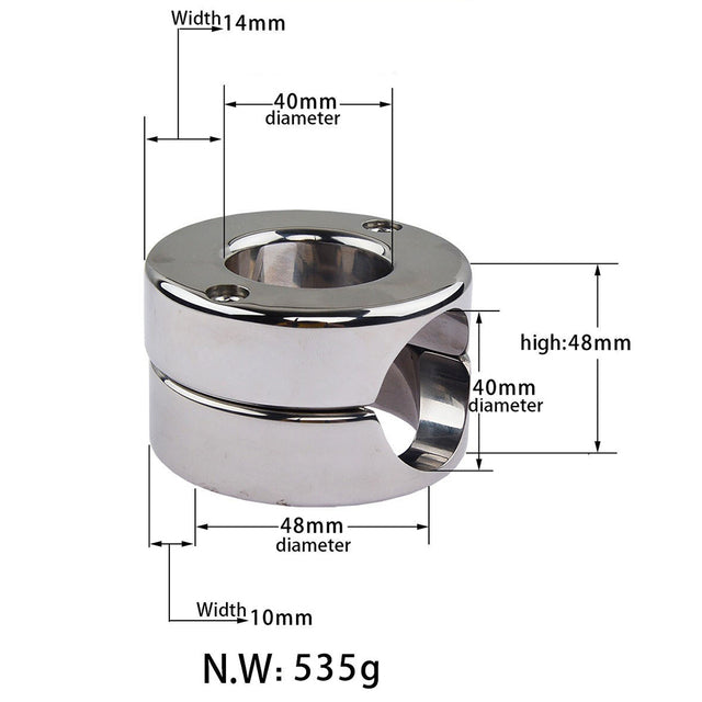 Stainless Steel Scrotal Penis Weights Stretcher Pendant Cock Ring Male sex toy