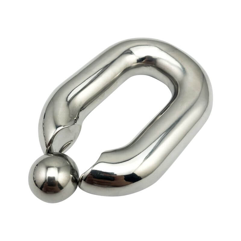 Stainless Steel Ball Scrotum Stretcher Cock Ring Metal Sex Toy Male sex toy
